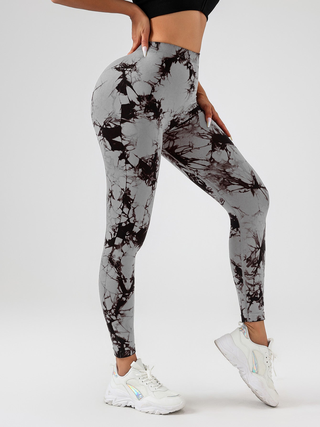 Tie Dye Slimming Yoga Leggings, Butt Lifting High Stretch