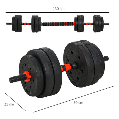 25kg 2 IN 1 Adjustable Dumbbells Weight Set
