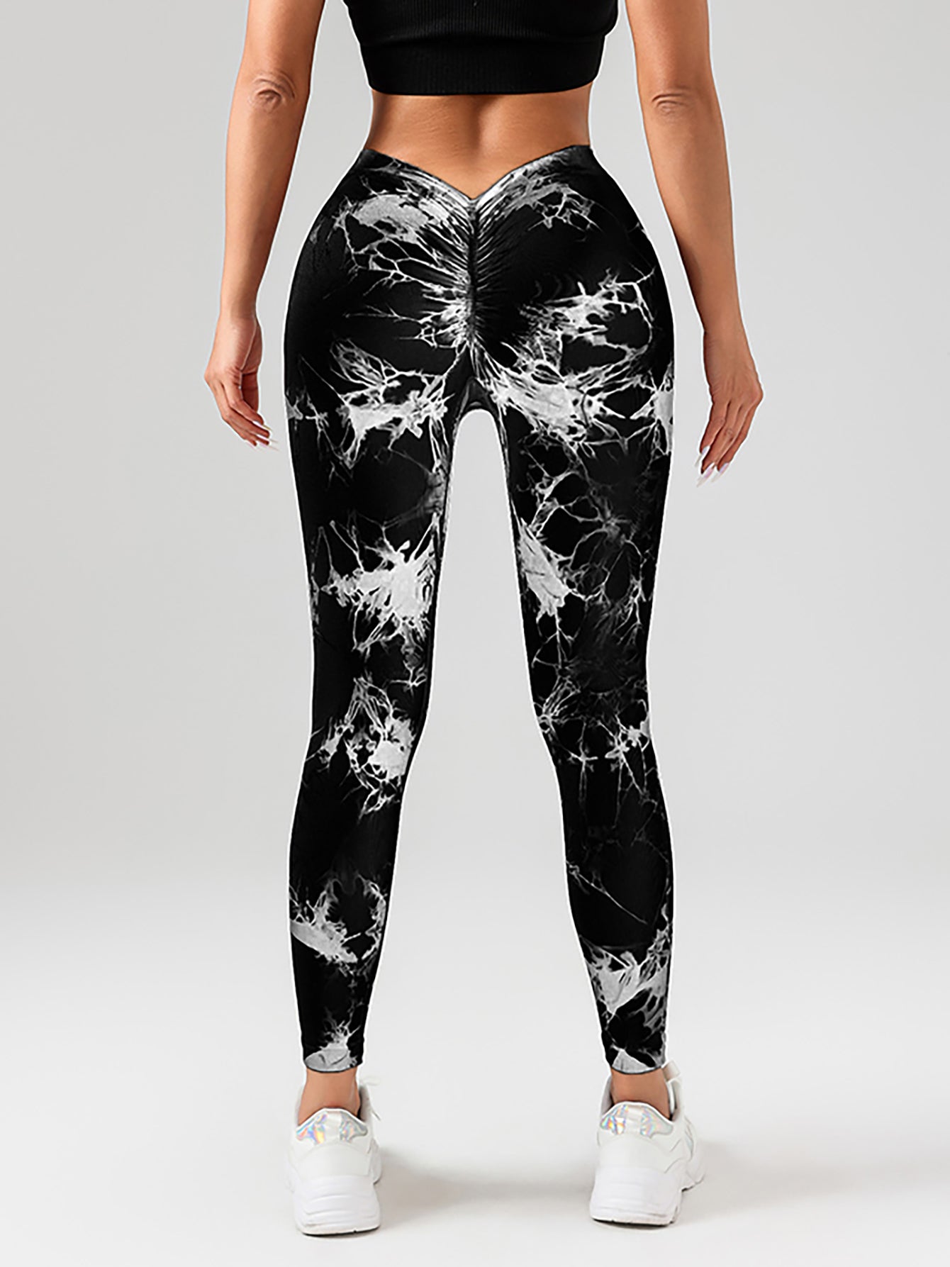 Tie Dye Slimming Yoga Leggings, Butt Lifting High Stretch