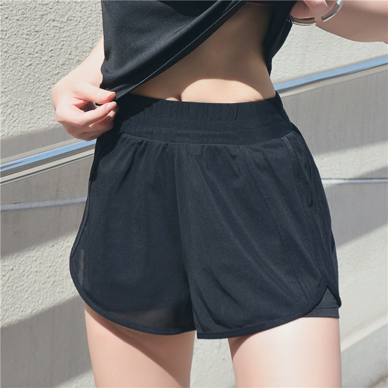 Anti-glare sports fitness shorts