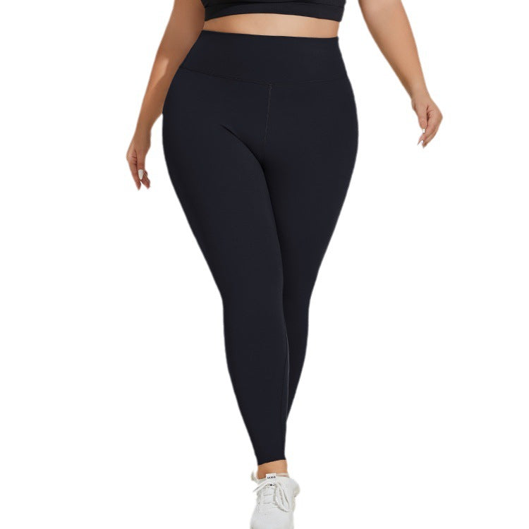 Plus Size Yoga Pants High Waist Hip Lift Seamless Cloud Sense Women's Fitness Exercise