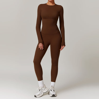 Tight-fitting Brushed Yoga Suit Quick-drying Fitness Clothes Fitness