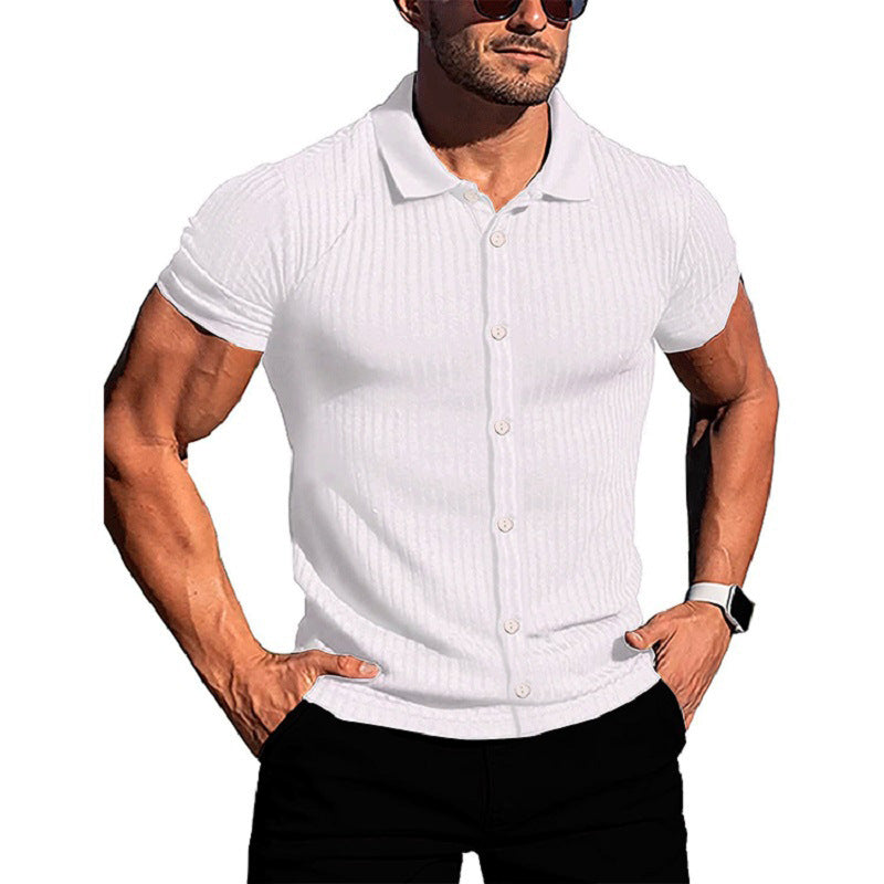 Men's Summer Sports Fitness Casual Short-sleeved Shirt