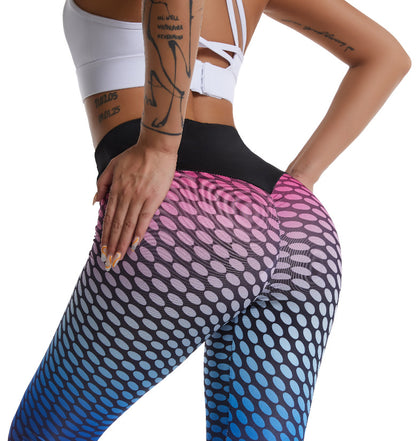 Women Leggings Fitness High Waist Push Up Tie Dye Spandex