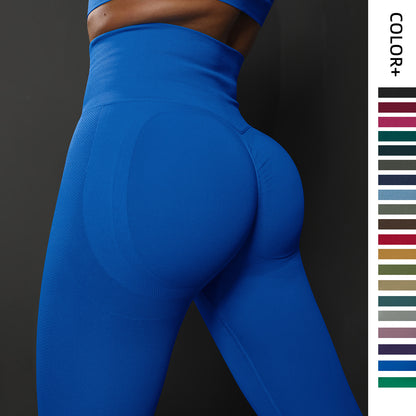 High Waist Seamless Yoga Pants Women's Solid Color Full Length