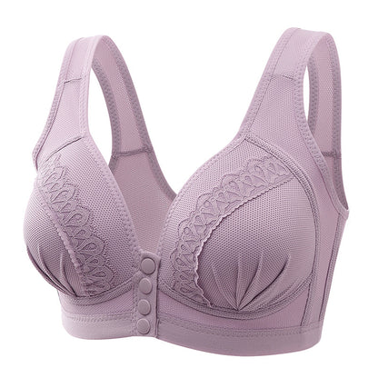 Bras For Women Front Closure Button Bra Wireless Bralette