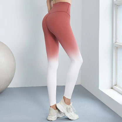 Gradient Color High Waist Fitness Pants