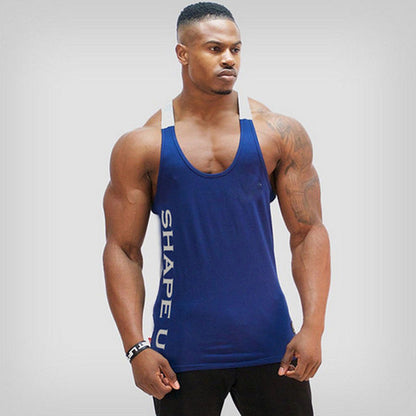 Sports Running T-shirt Men Gym Fitness Tops Tee Shirt String