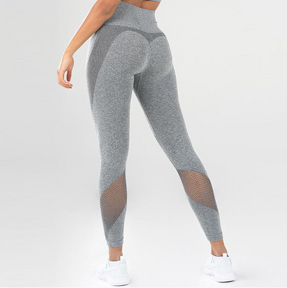 New mesh stitching hip yoga pants sports fitness pants sexy hips leggings