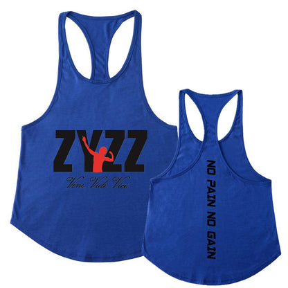 Men's Thin Shoulder Strap Sports Fitness Cotton Vest