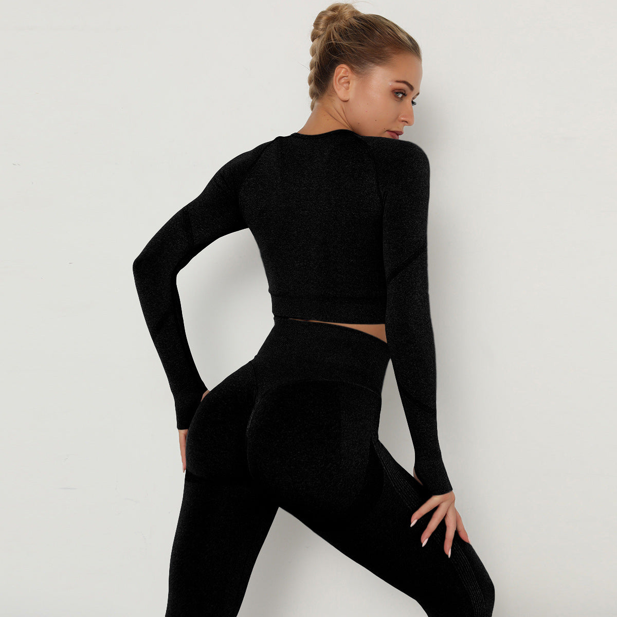 Europe And The United States Seamless Long Sleeve High Elastic