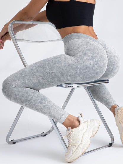 V Back Scrunch Butt Workout Leggings Women Seamless