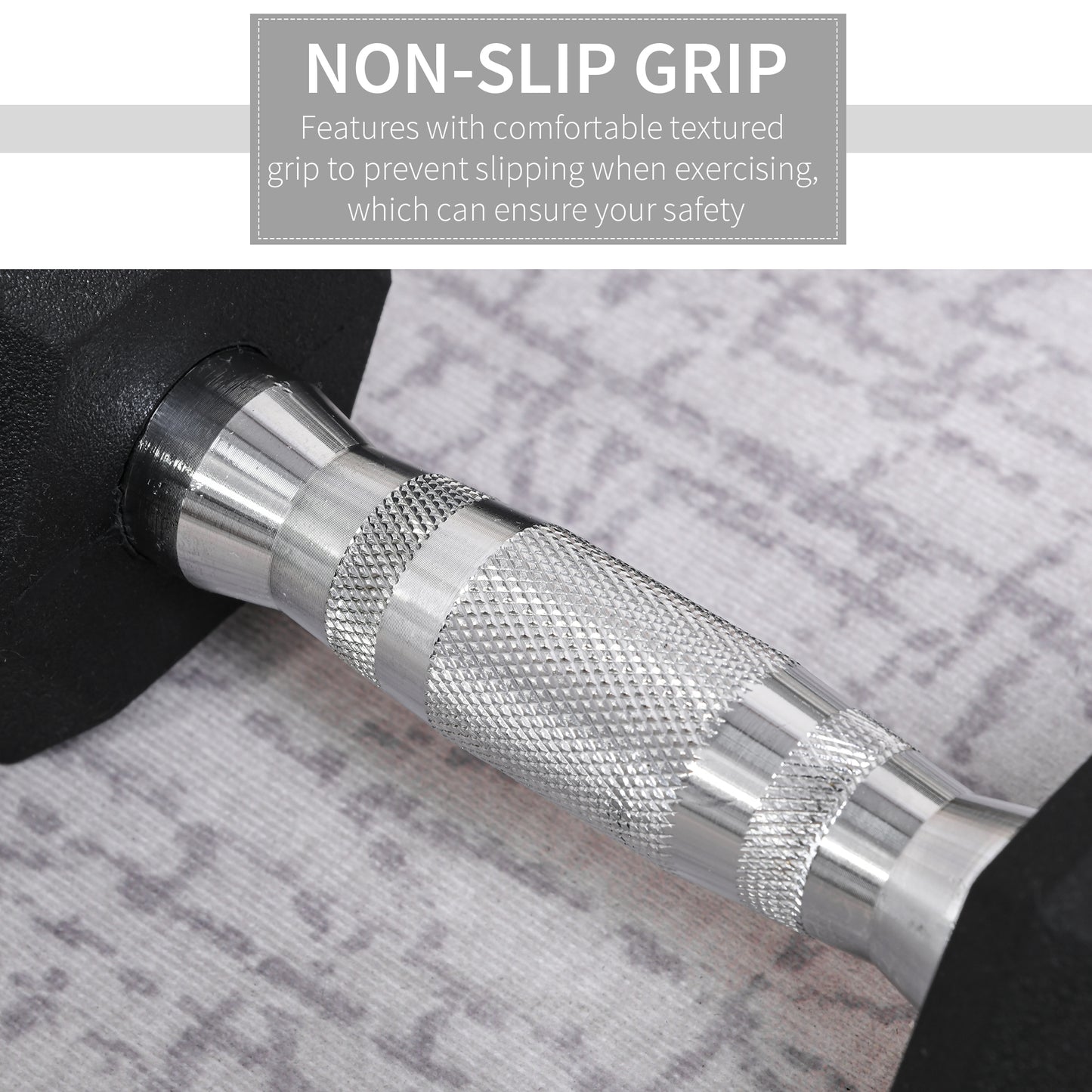 2x4kg Rubber Dumbbell Sports Hex Weights Sets