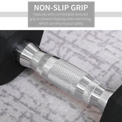 2x4kg Rubber Dumbbell Sports Hex Weights Sets