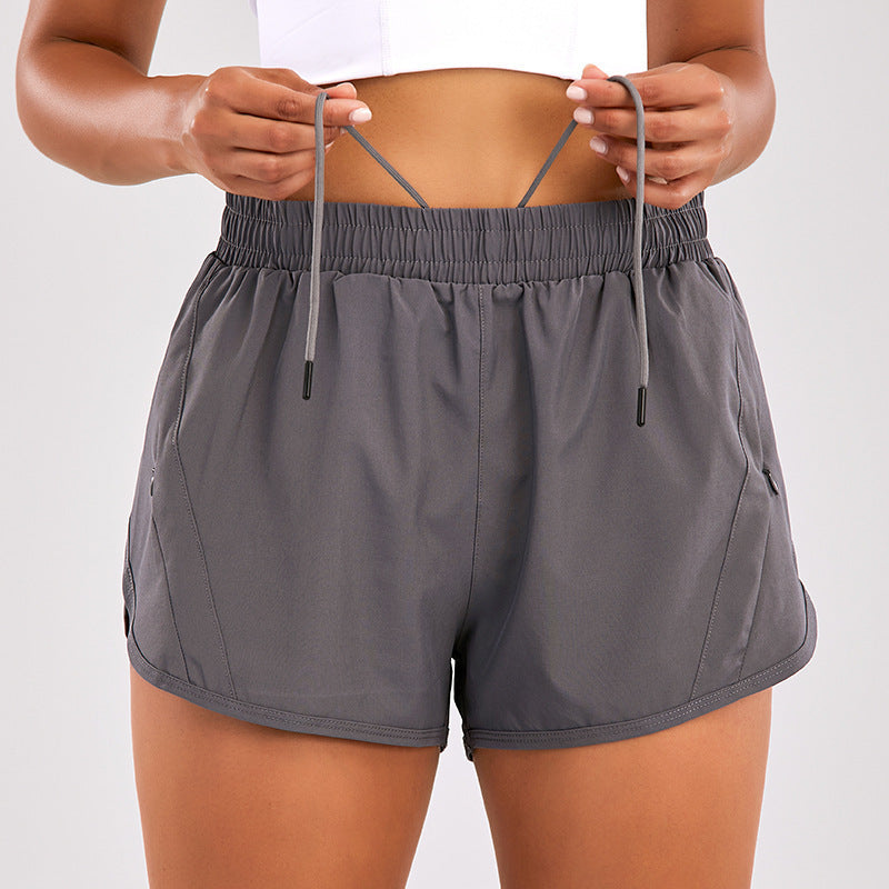 Summer Sports Shorts With Zipper Pockets Running Fitness