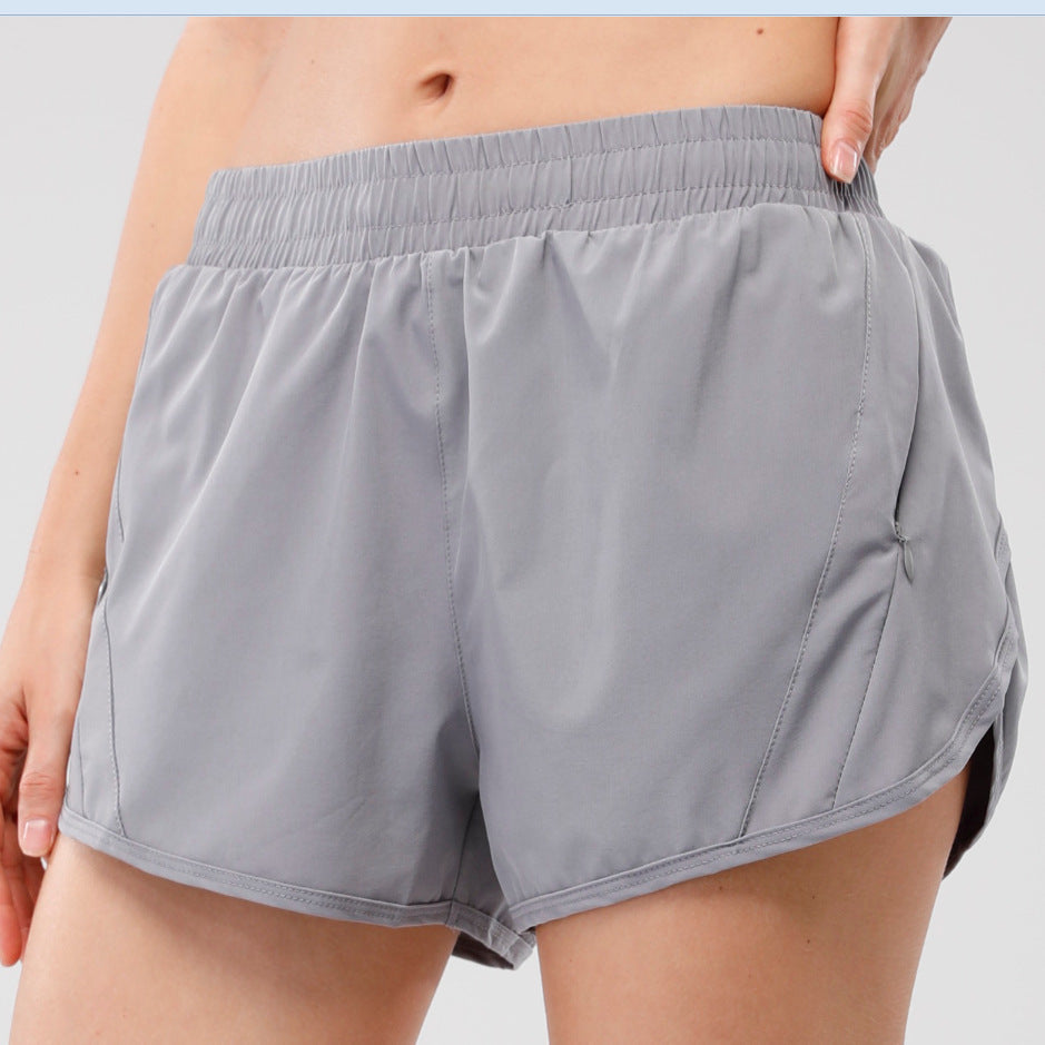 Summer Sports Shorts With Zipper Pockets Running Fitness
