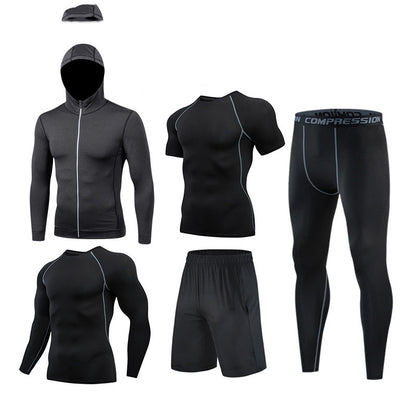 Sports Suit Men's Long-sleeved Trousers Gym Suit Running Training