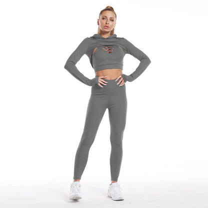 Yoga Clothing Suit Sports Fitness Clothing Female Quick-drying Peach Buttocks