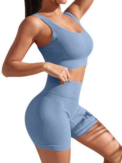 Seamless Yoga Exercise Top Tight Moisture Absorption