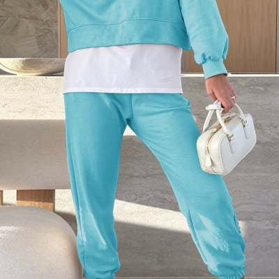 Hooded Sweatshirt Suit Loose Long Sleeve Spots Set