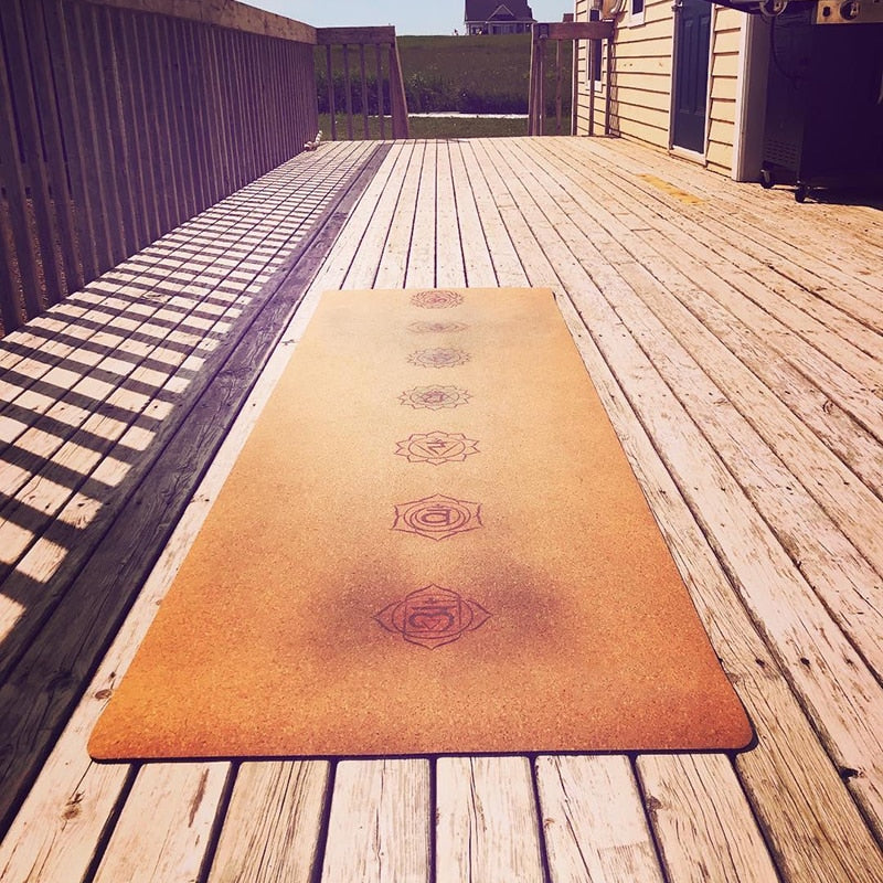 7 Chakra Cork Yoga Mat