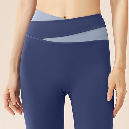 Spliced High Waist Yoga Pants Butt Lift Seamless Leggings