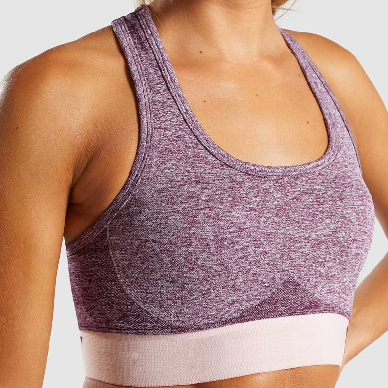 Seamless sports yoga bra