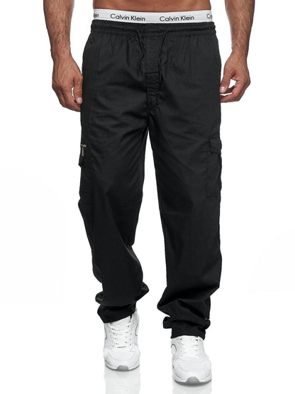 Casual Multi-pocket Loose Straight-leg Overalls