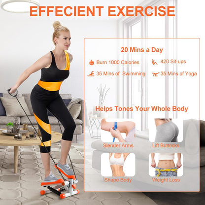 Step Machines With Adjustable Resistance Bands