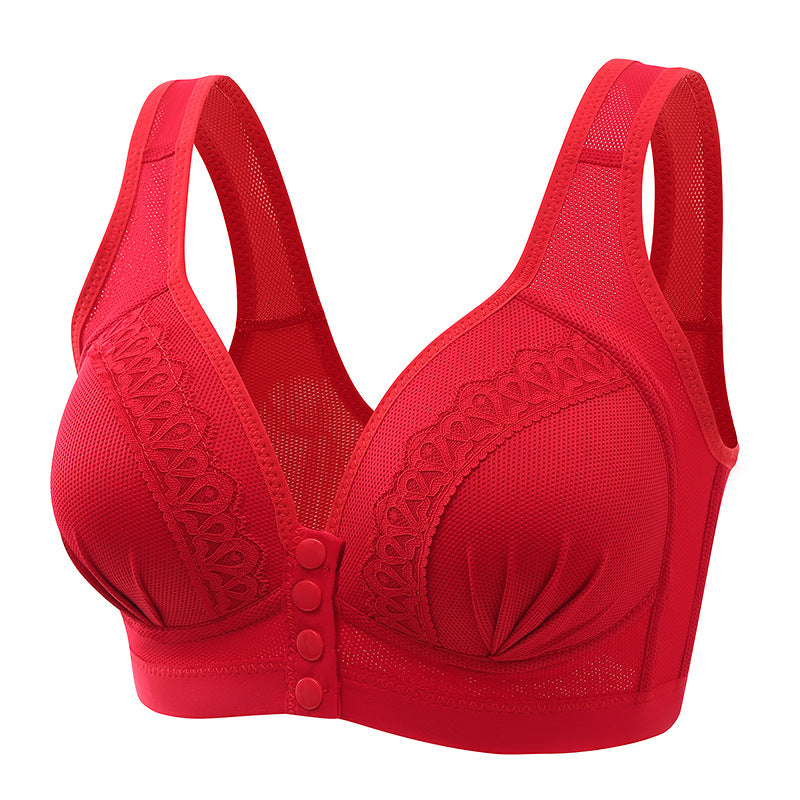 Bras For Women Front Closure Button Bra Wireless Bralette