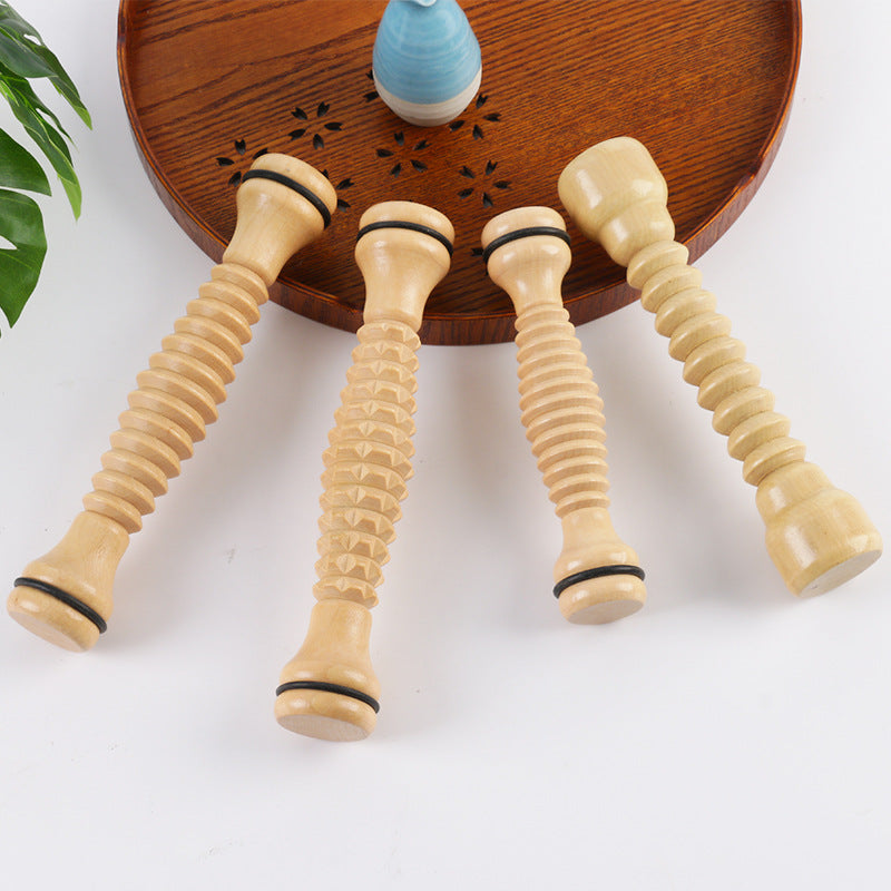 Wood Stick Abdominal Leg Fitness Yoga Roller