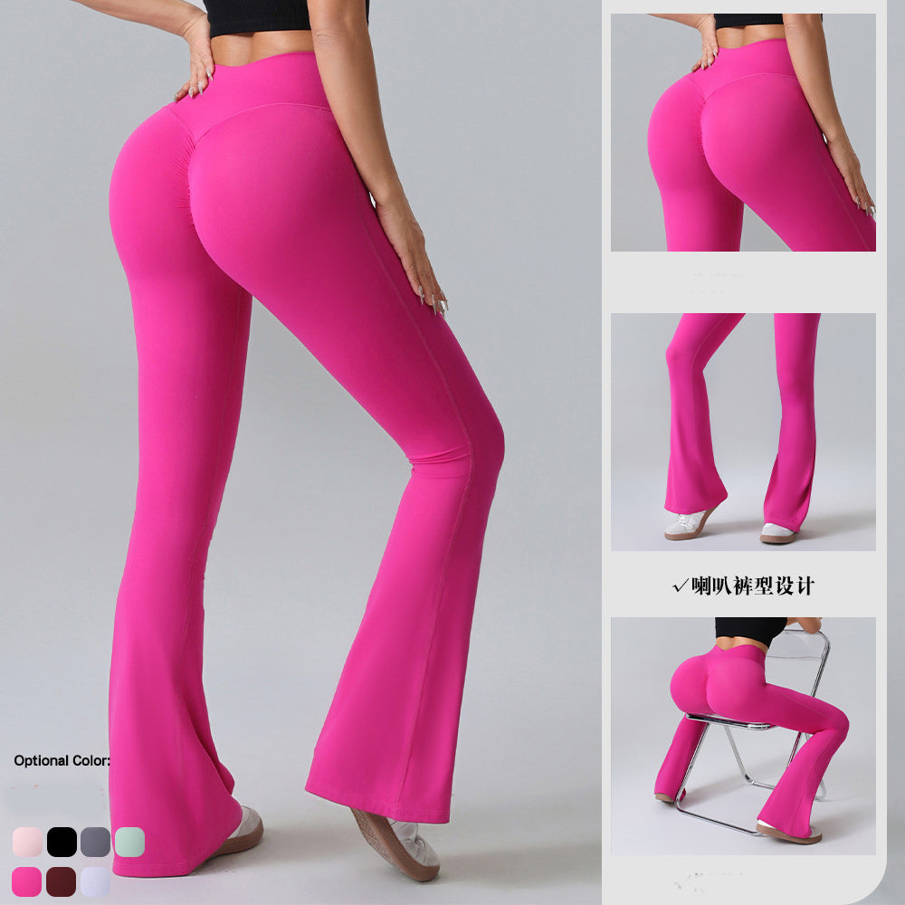 Hip-lift Yoga Flared Pants Fitness Sports Wide Leg
