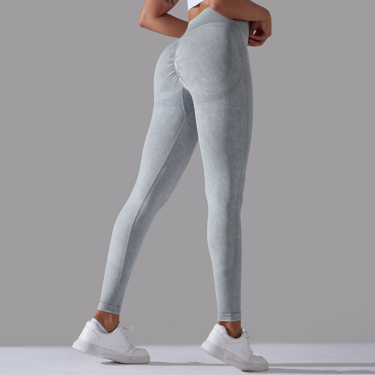 Knitted Seamless Yoga Pants Running Sports Fitness