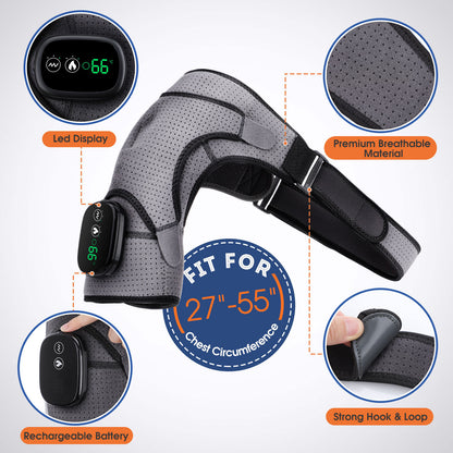 USB Rechargeable Convenient Electric Heating Shoulder Massage