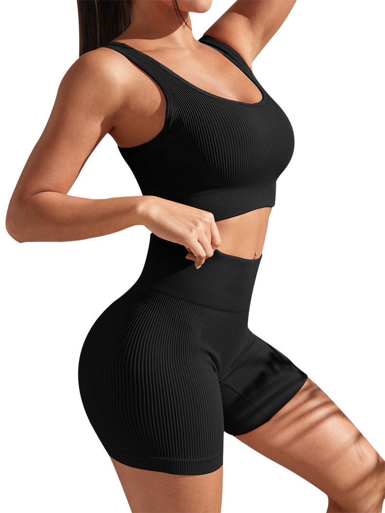 Seamless Yoga Exercise Top Tight Moisture Absorption