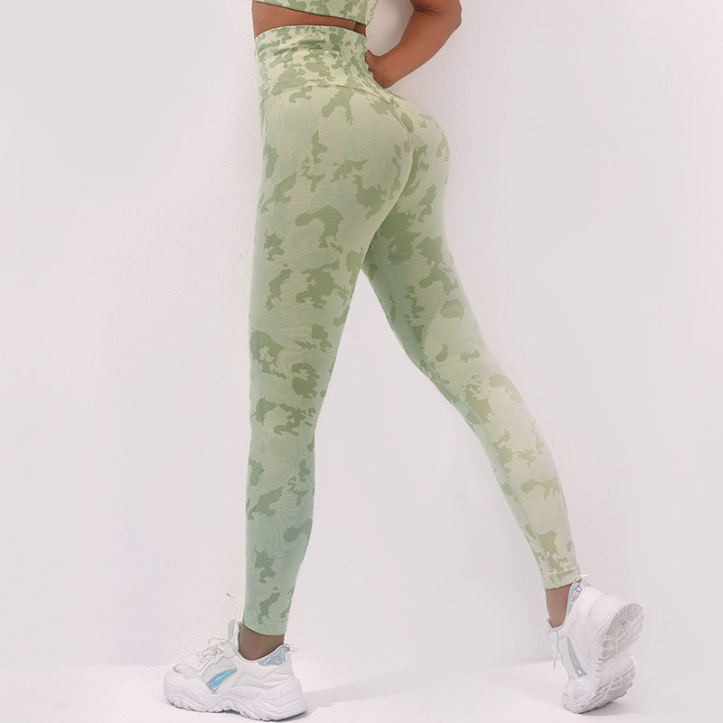 Fashion Camouflage Print Yoga Pants High Waist Seamless Leggings