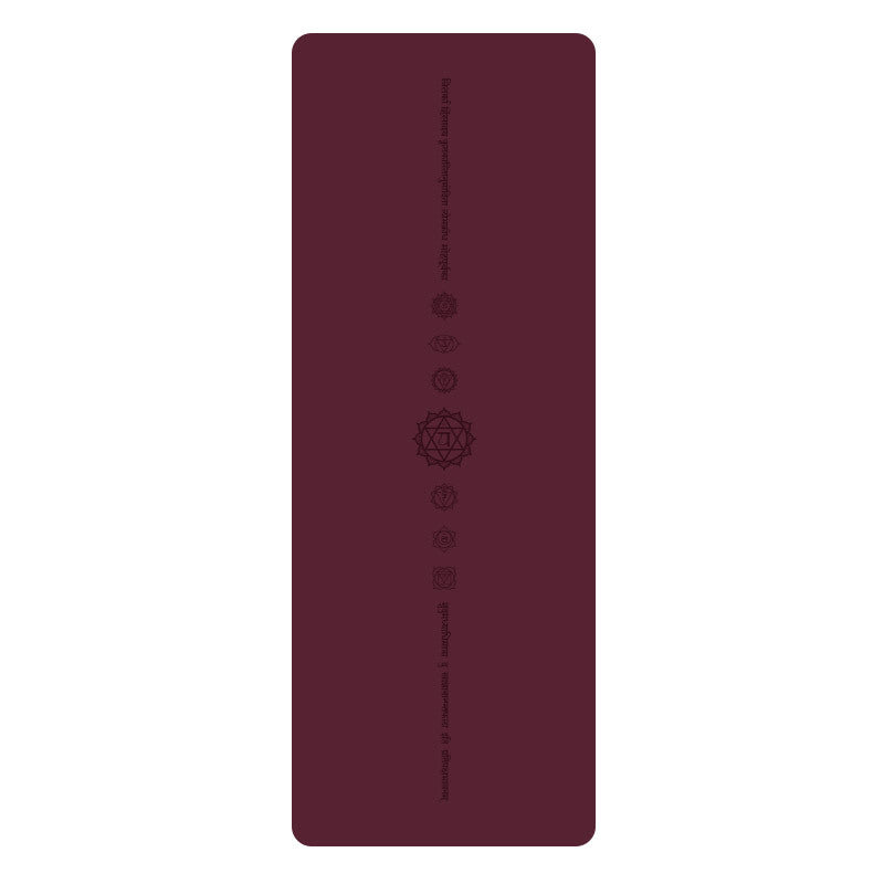 White Pu Leather Natural Rubber Rustic Yoga Mat