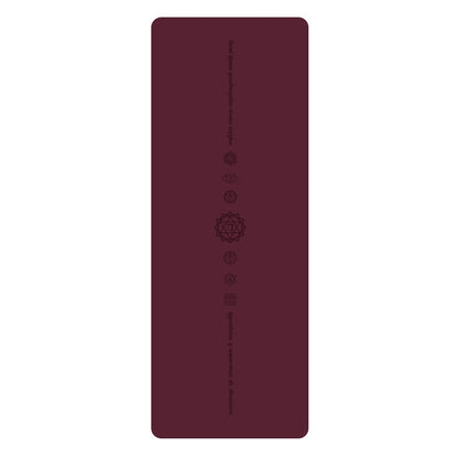 White Pu Leather Natural Rubber Rustic Yoga Mat