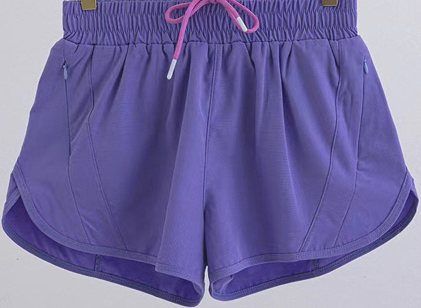 Summer Sports Shorts With Zipper Pockets Running Fitness