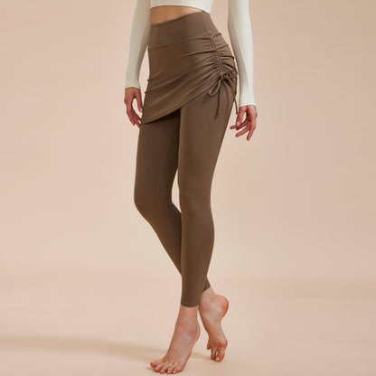 Short Skirt Design Yoga Pants Fake Two-piece Anti-exposure