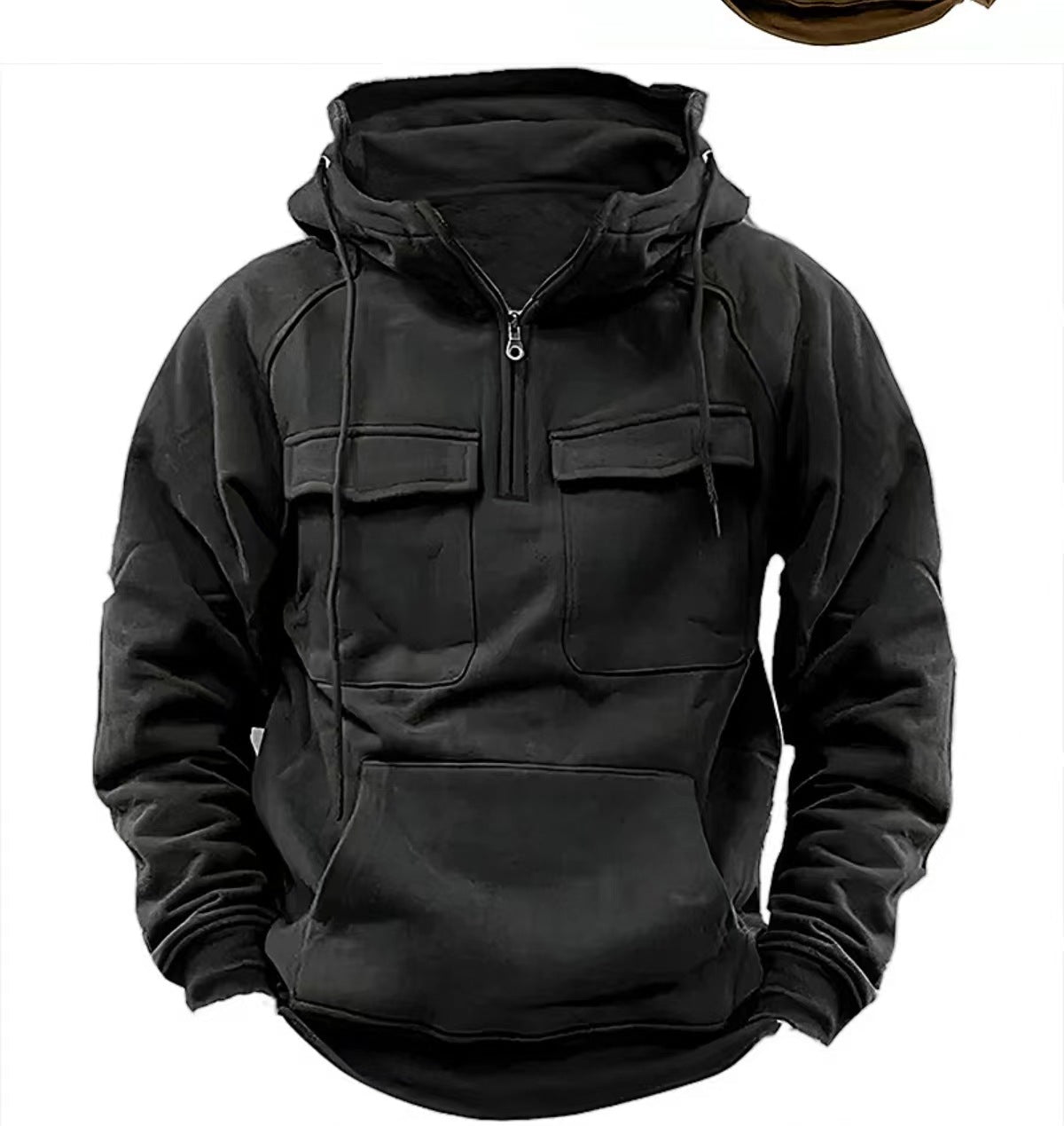 Men's Zip-up Hoodies Sweatshirt With Drawstring And Pocket