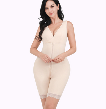 Large Size One-piece Shapewear Cotton Cup Open Crotch Postpartum