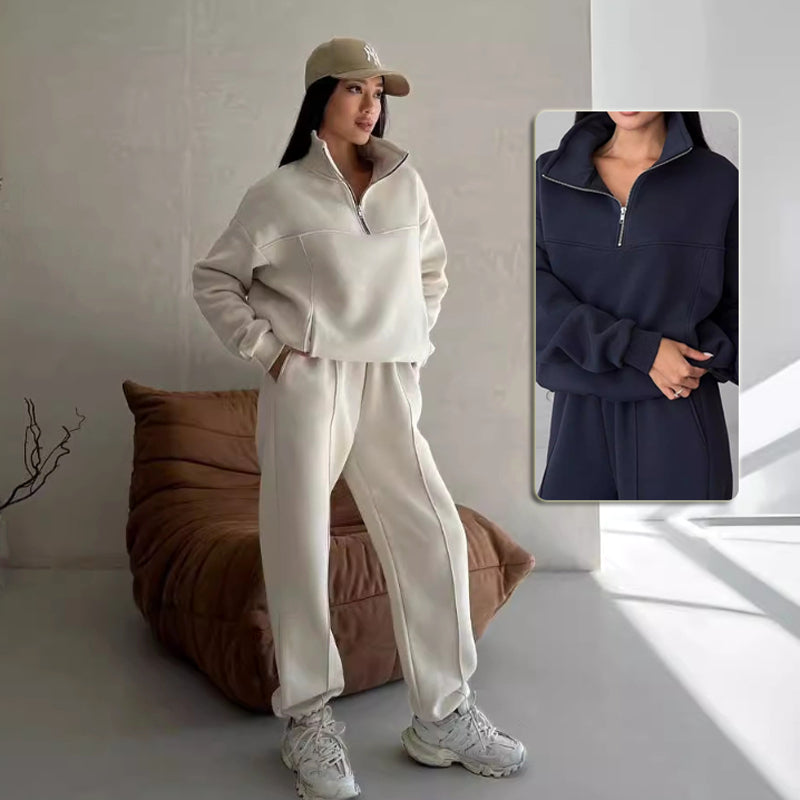 Y2K Winter Jogging Women Two Piece Set