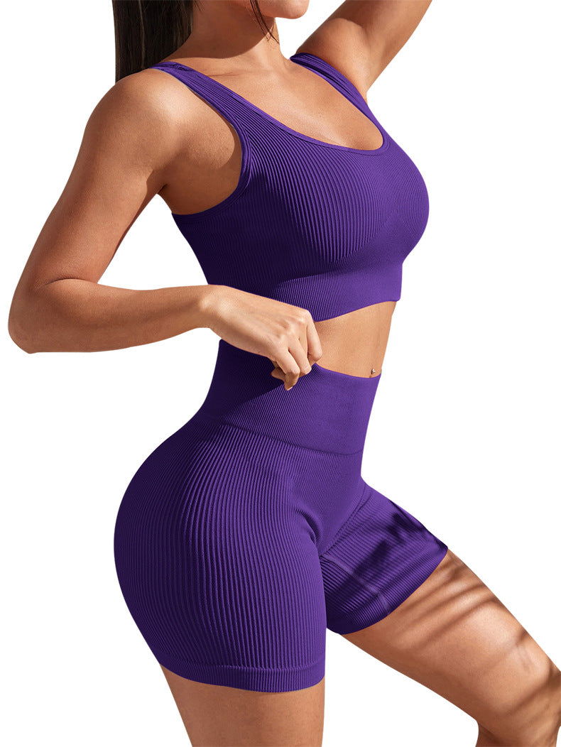 Seamless Yoga Exercise Top Tight Moisture Absorption