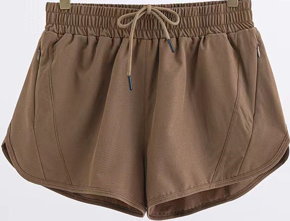 Summer Sports Shorts With Zipper Pockets Running Fitness