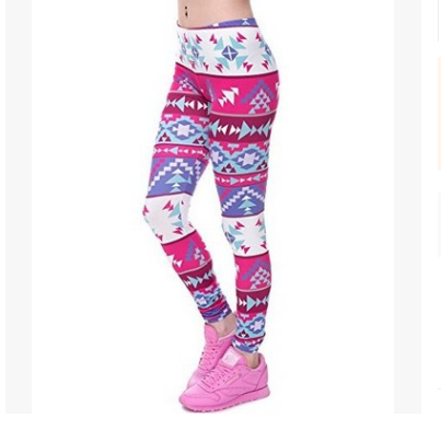 Printed thin pencil feet pants stretch big ladies yoga pants leggings