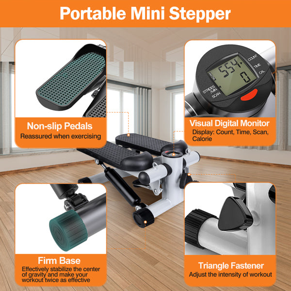 Fitness Step Machine, Mini Step Machine With Resistance Band