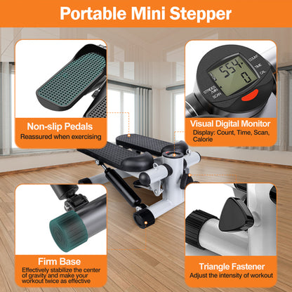 Fitness Step Machine, Mini Step Machine With Resistance Band
