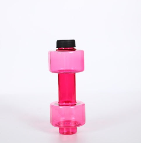 Creative Dumbbell Fitness Water Bottle Filled Cup