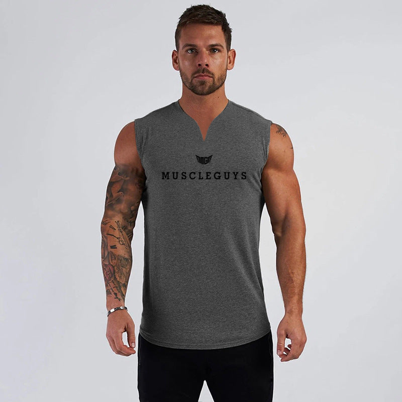 Men's V-Neck Loose Fitness Sports Tank Top